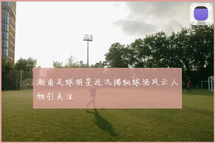 潮南足球明星近况揭秘球场风云人物引关注